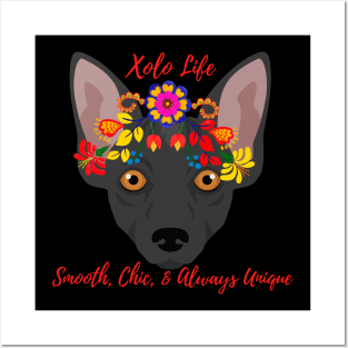 Floral Xolo Dog-Smooth Chic & Always Unique Posters and Art